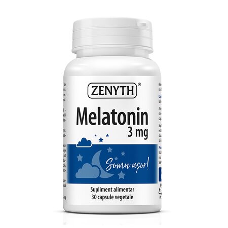 Melatonin 3 mg, 30 capsule vegetale, Zenyth