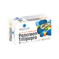 Enzime digestive Pancreon Trilipopro, 30 capsule vegetale gastrorezistente, BioSunLine
