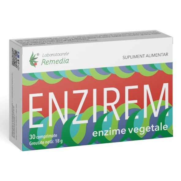 Enzirem, 30 comprimate, Laboratoarele Remedia