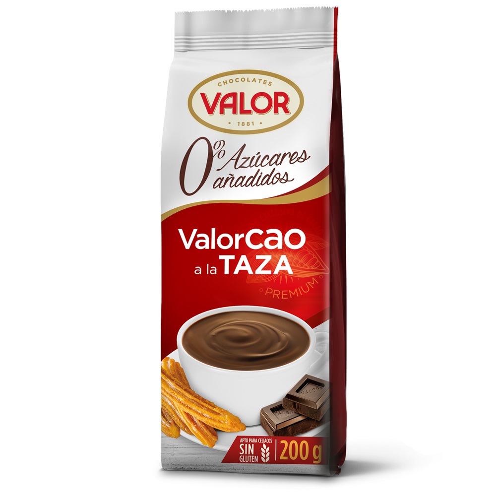 Ciocolata calda fara zahar, 200 g, Valor