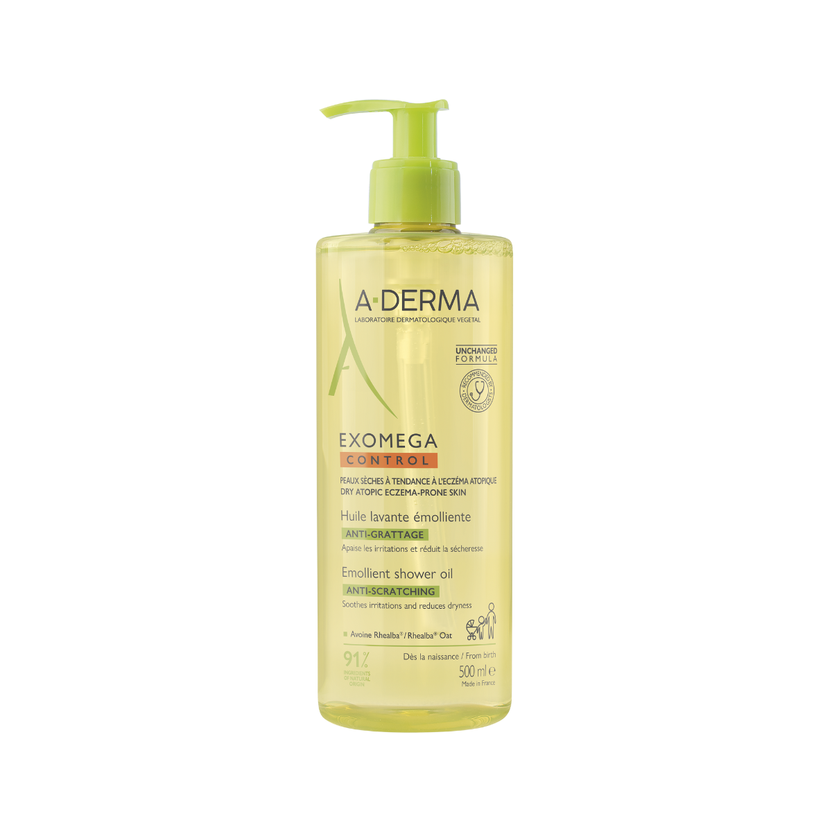 Ulei emolient  de dus Exomega Control, 500 ml, A-Derma