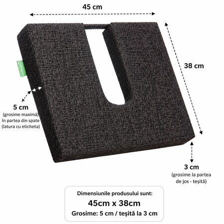 Perna de birou antihemoroizi & coccis pentru o greutate de maxim 110 Kg, 1 bucata, Protectpern 717023