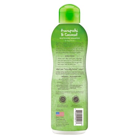 Sampon pentru blana alba Awapuhi&Coconut Grooming, 355 ml, Tropiclean 605908