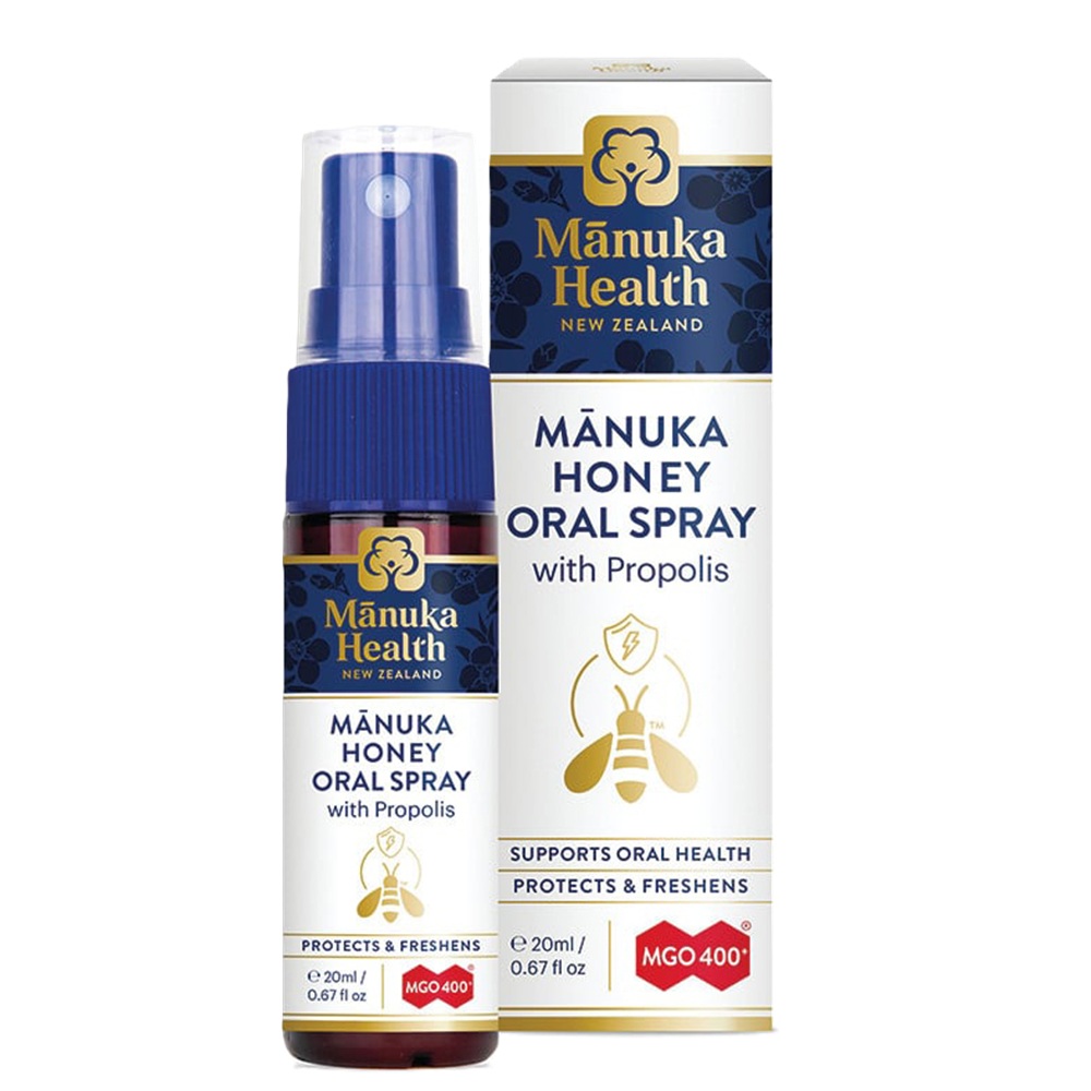 Spray oral cu miere de Manuka MGO 400 si propolis, 20 ml, Manuka Health