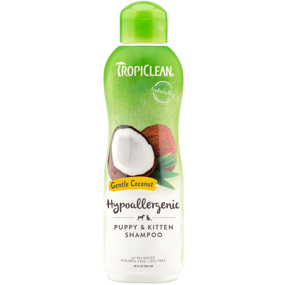 Sampon hipoalergenic pentru caini si pisici juniori Gentle Coconut Grooming, 355 ml, Tropiclean