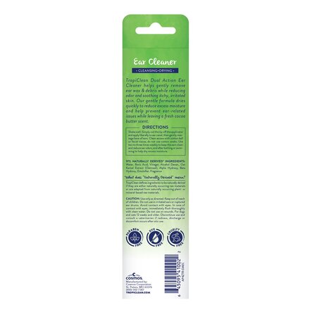 Solutie cu dubla actiune pentru curatarea urechilor Grooming, 118 ml, Tropiclean 606007