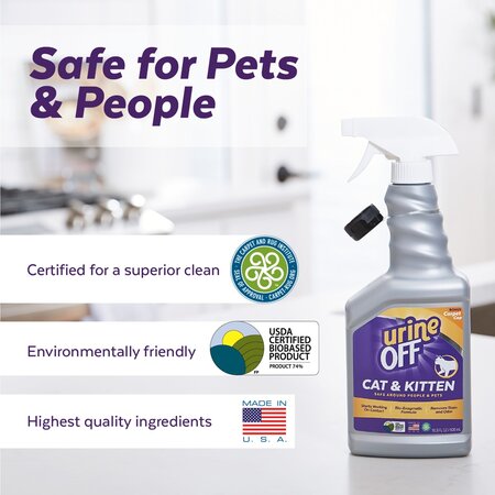 Solutie pentru indepartarea petelor de urina si a mirosurilor neplacute Urine Off, 500 ml, Tropiclean 606202