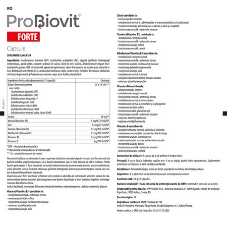 Probiovit Forte, 10 capsule, Apipharma 606907