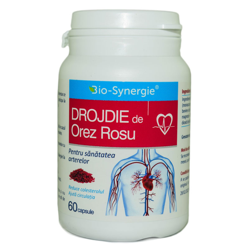 Drojdie de Orez Rosu, 300 mg, 60 capsule, Bio Synergie