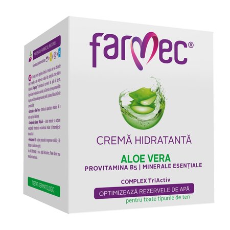 Crema hidratanta cu aloe vera, 50 ml, Farmec 606979