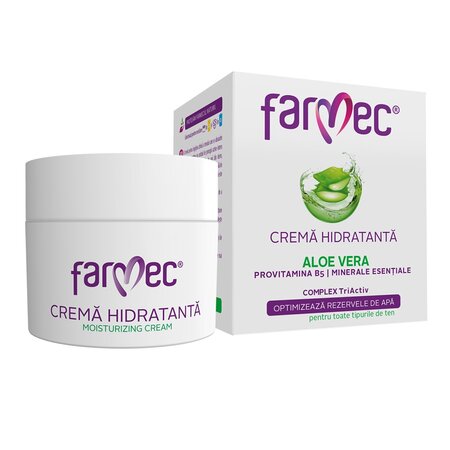 Crema hidratanta matifianta cu aloe vera, 50 ml, Farmec