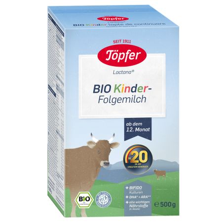 Lapte praf Bio +12 luni Kinder Lactana, 500 g, Topfer