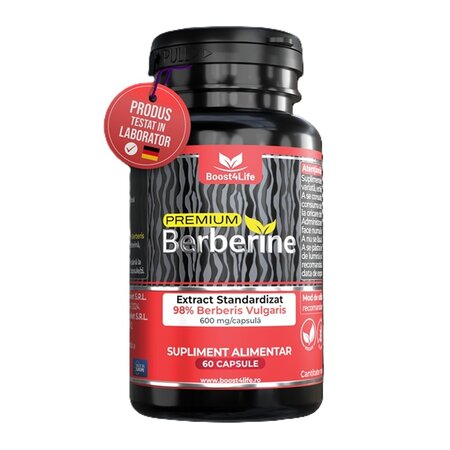Premium Berberina, 600 mg, 60 capsule, Boost4Life