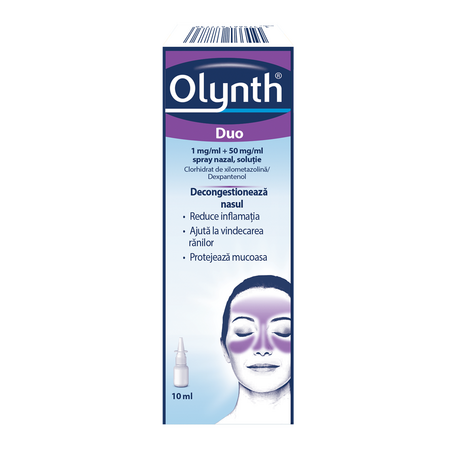 Olynth Duo, 1 mg/ml+50 mg/ml spray nazal, soluție, 10 ml, Johnson & Johnson