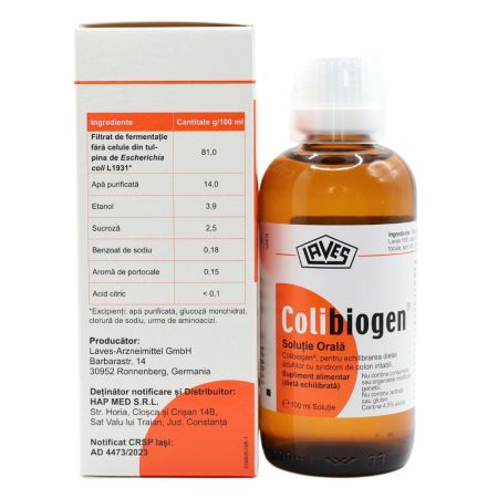 Solutie orala Colibiogen, 100 ml, Laves 713965