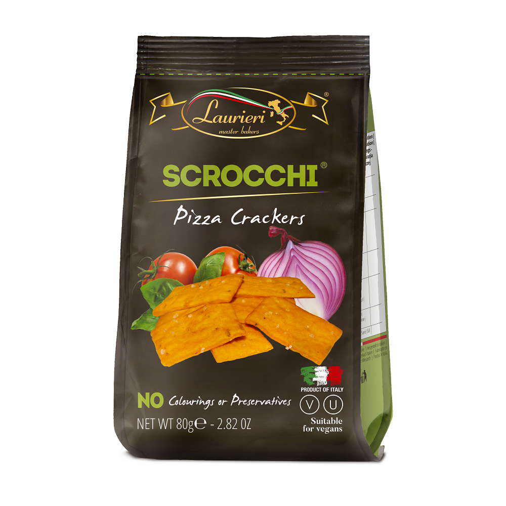 Crackers Scrocchi Pizza, 80 g, Laurieri