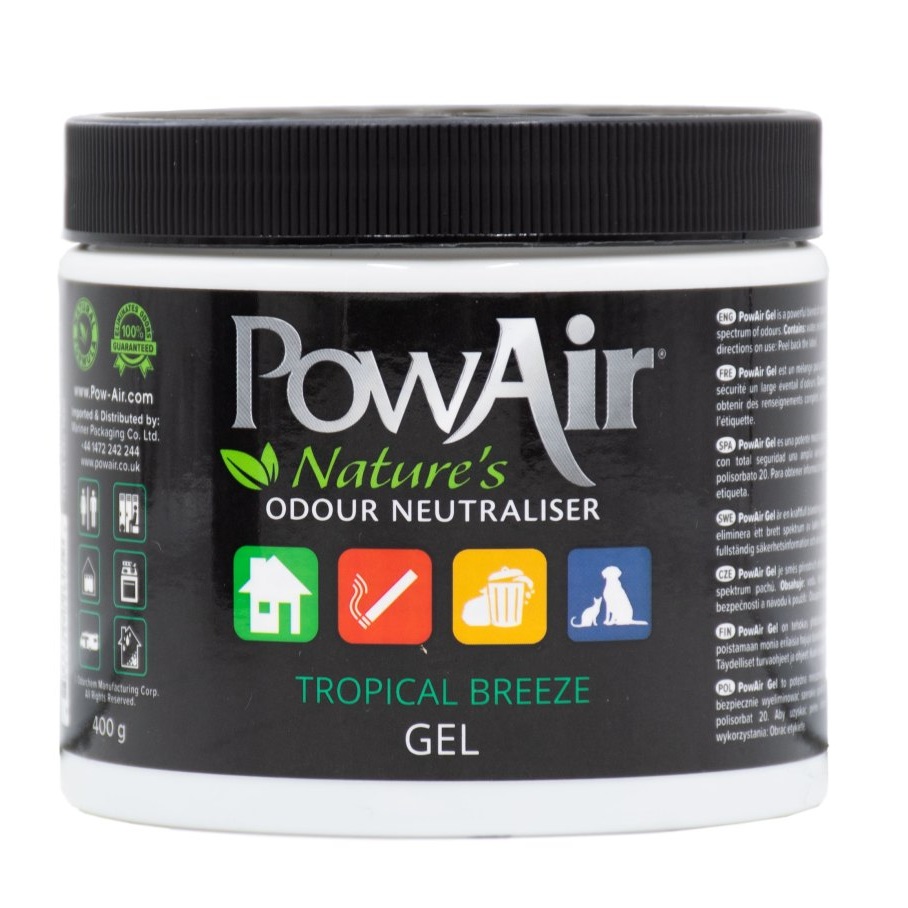 Gel neutralizator de miros si odorizant Tropical Breeze, 400 g, PowAir