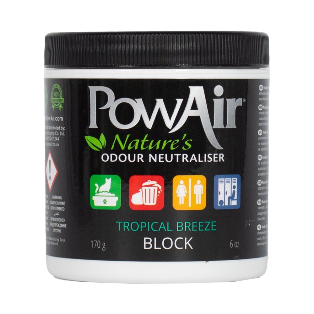 Neutralizator de miros si odorizant solid Tropical Breeze, 170 g, PowAir