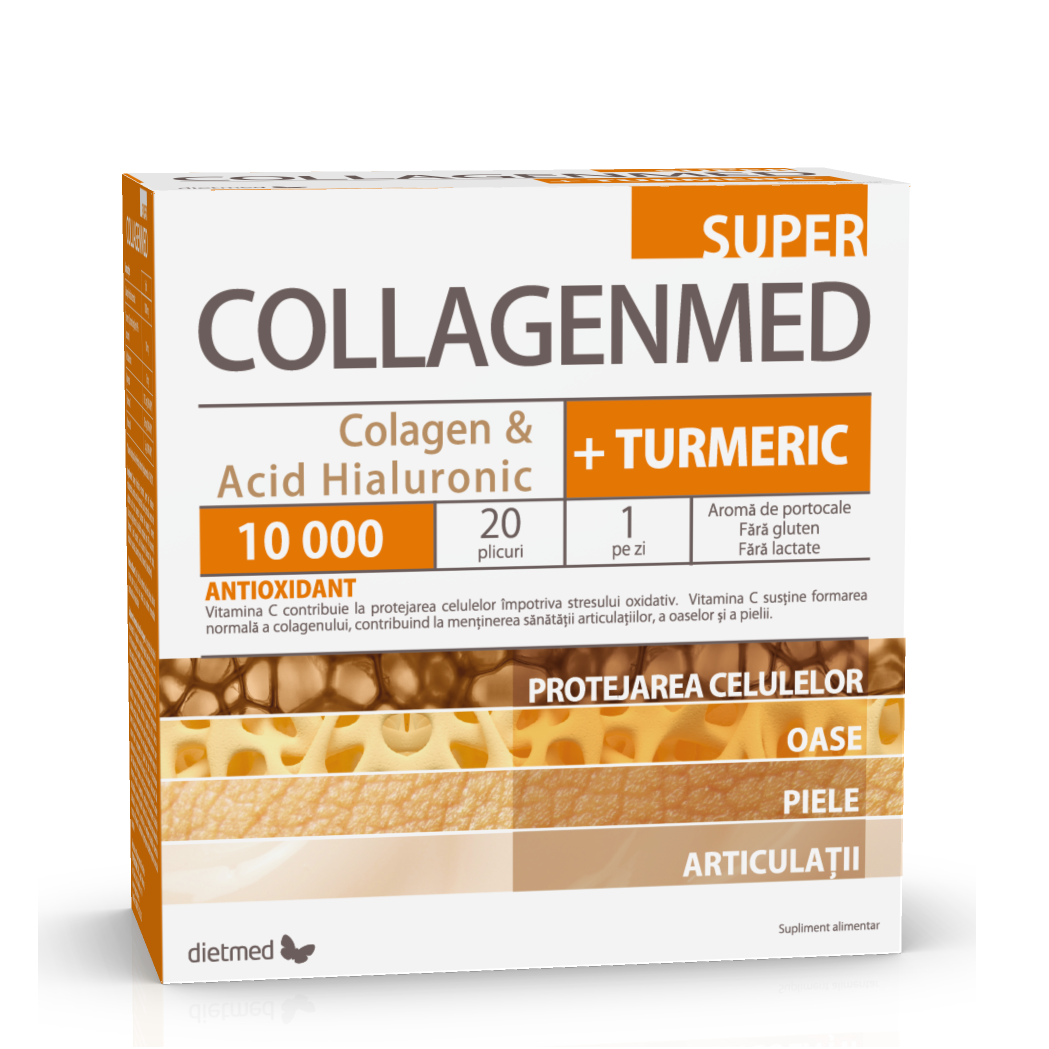 Collagenmed Super + Turmeric, 20 plicuri, Dietmed