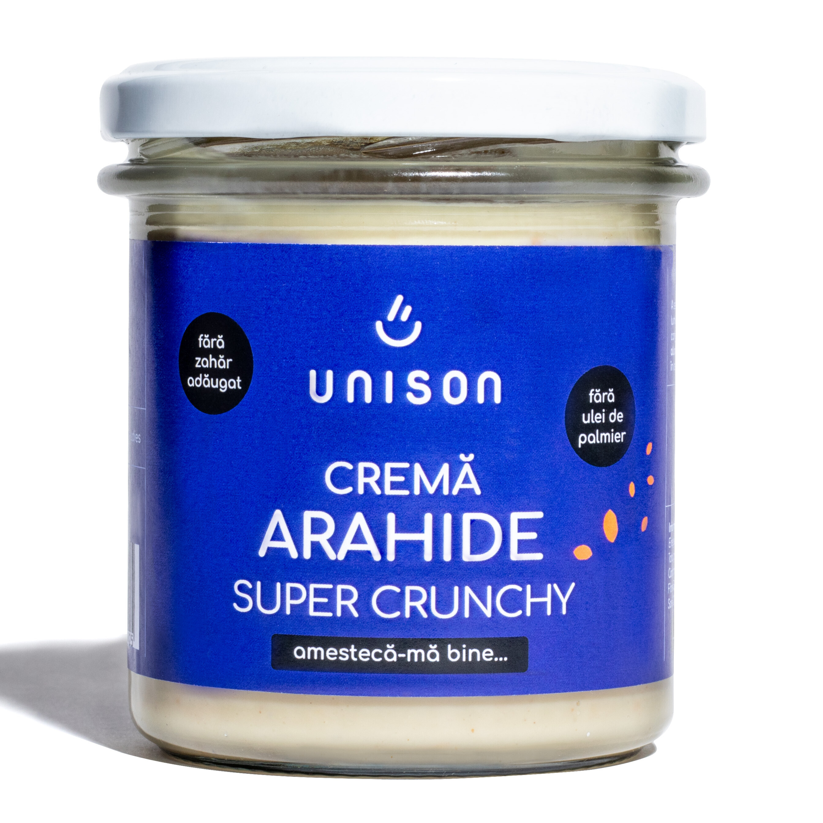 Crema de arahide Crunchy fara gluten, 300 g, Unison