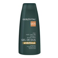 Gel de dus 3 in 1 pentru barbati Men Ambitious, 400 ml, Gerovital
