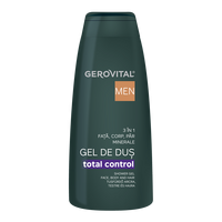 Gel de dus 3 in 1 pentru barbati Men Total Control, 400 ml, Gerovital