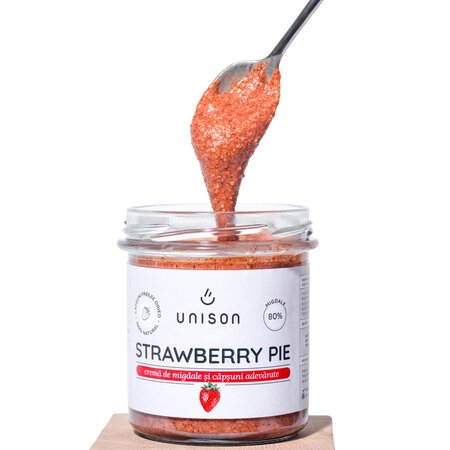 Crema de migdale si capsuni Strawberry Pie, 300 g, Unison 607956