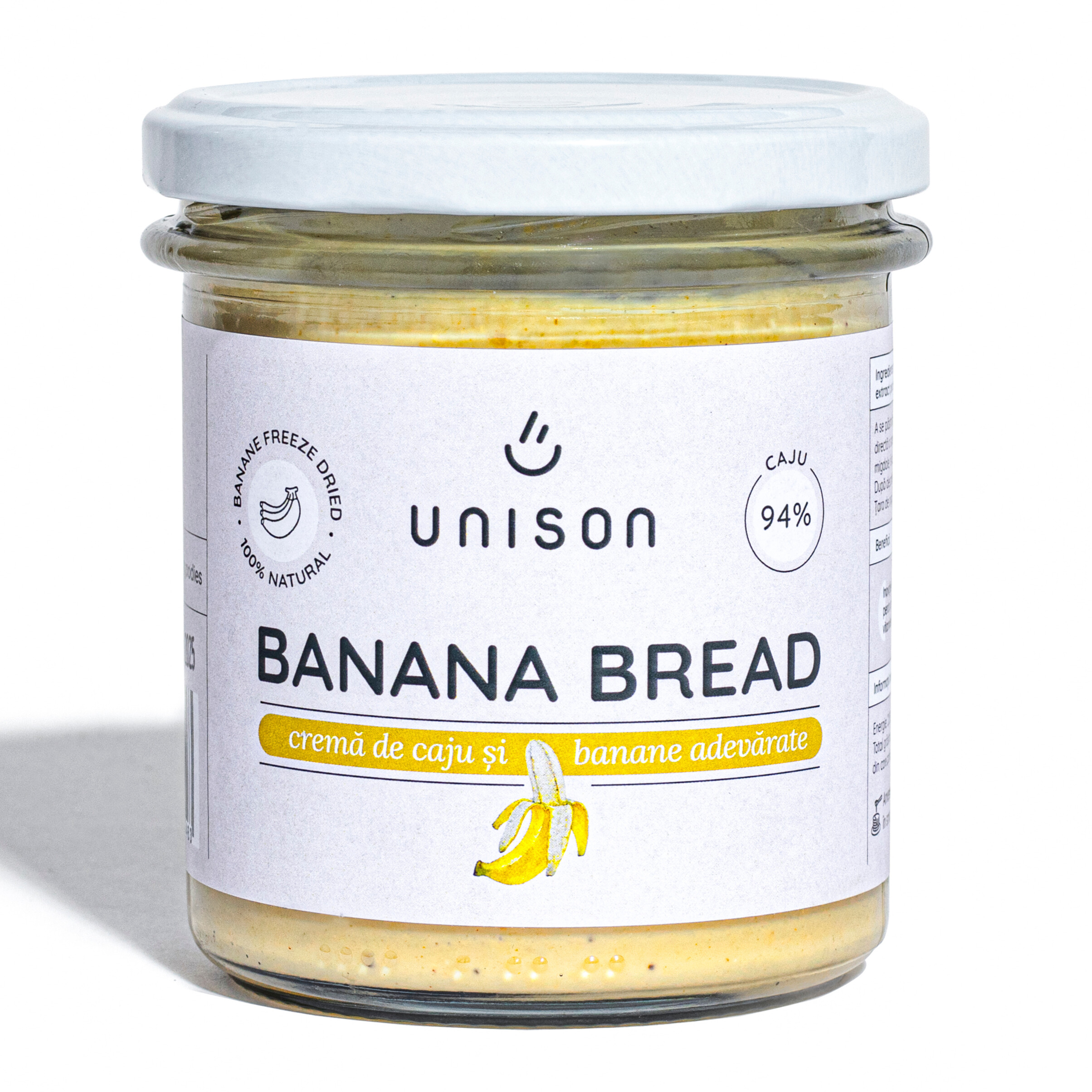 Crema de caju si banane Banana Bread, 300 g, Unison