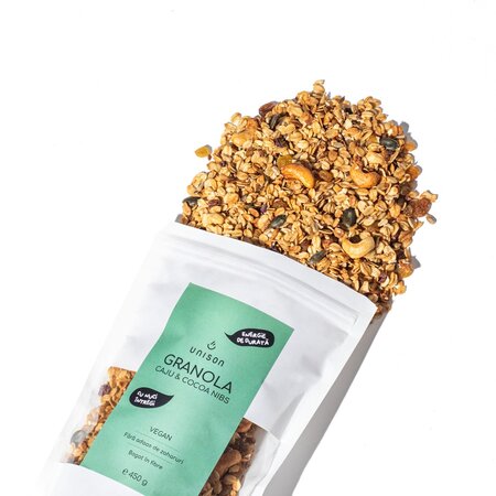 Granola cu caju si fulgi de cacao, 450 g, Unison 607967