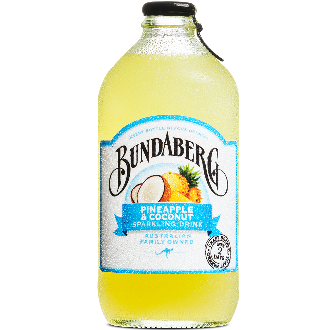 Bautura carbogazoasa cu ananas si cocos, 375 ml, Bundaberg