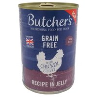 Hrana umeda cu pui in sos pentru caini Grain Free, 400 g, Butcher`s