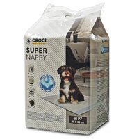Covoras absorbant pentru caini Super Nappy, 60 x 60 cm, 50 bucati, Croci