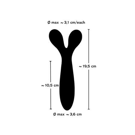 Vibrator negru cu 3 motoare, 1 bucata, Couples Choice 608185