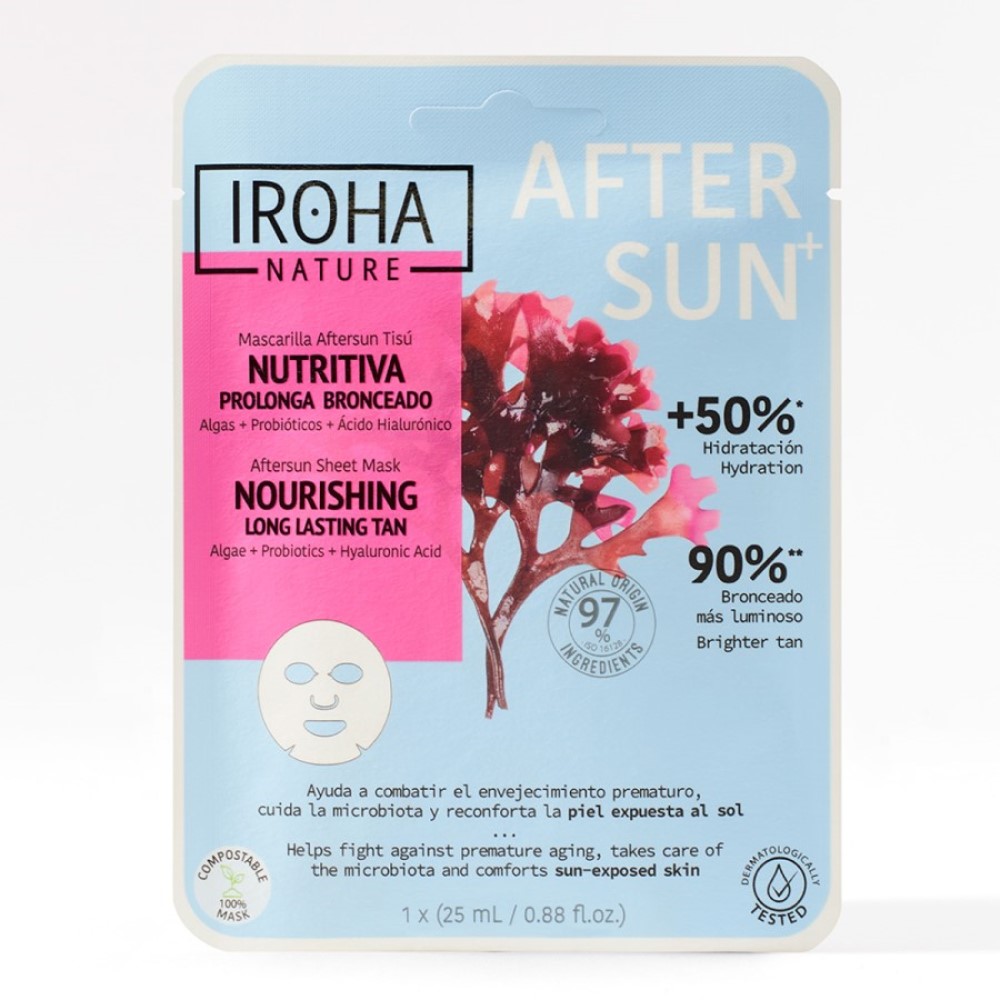 Masca nutritiva pentru fata dupa soare Nourishing Aftersun, 25 ml, Iroha