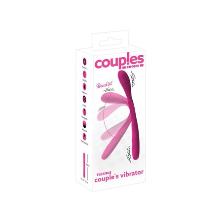 Vibrator roz flexibil pentru cuplu, 1 bucata, Couples Choice 608206