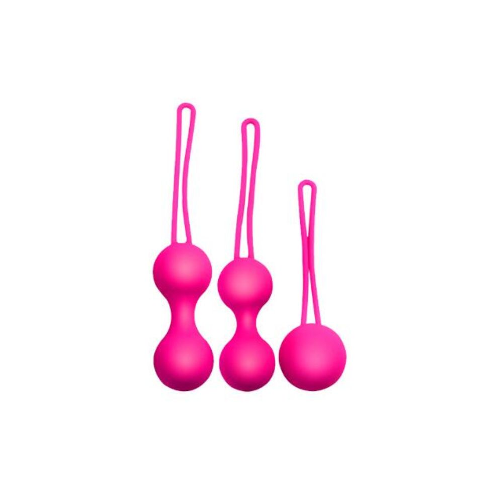 Set Bile Kegel roz pentru intarirea muschilor pelvieni, 3 bucati, Lovely