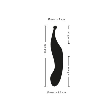 Vibrator mov Double Vibrator, 1 bucata, Sweet Smile 608295