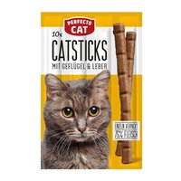 Recompense sticks pentru pisici cu pui si ficat, 10 bucati x 5 g, Perfecto Cat