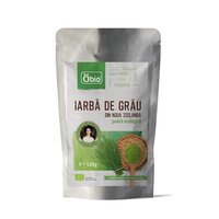 Iarba de grau pudra ecologica, 125 g, Obio