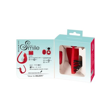 Vibrator rosu RC Slim Panty Vibe, 1 bucata, Sweet Smile 608414