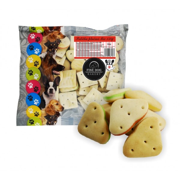 Biscuiti inimioare mix pentru caini, 150 g, Fine Dog