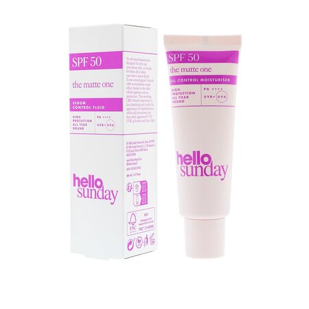 Crema sebum control pentru ten gras SPF50 PA++++ The Matte One, 50 ml, Hello Sunday 608498