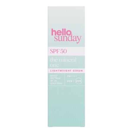 Ser facial mineral cu acid hialuronic SPF50 PA++++ The Mineral One, 30 ml, Hello Sunday 608503