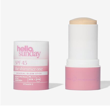 Stick iluminator cu acid hialuronic SPF45 PA++++ The Shimmer One, 20 g, Hello Sunday 608511