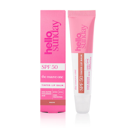 Balsam de buze cu unt de shea si acid hialuronic SPF50 The Mauve One, 15 ml, Hello Sunday 608519