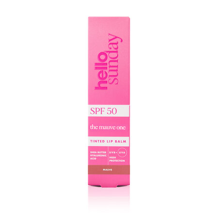 Balsam de buze cu unt de shea si acid hialuronic SPF50 The Mauve One, 15 ml, Hello Sunday 608517