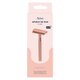 Aparat de ras clasic cu lama din otel inoxidabil rose gold + rezerve, Meloni 608542