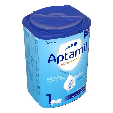 Lapte praf 0-6 luni Nutri-Biotik 1, 800 g, Aptamil 708421