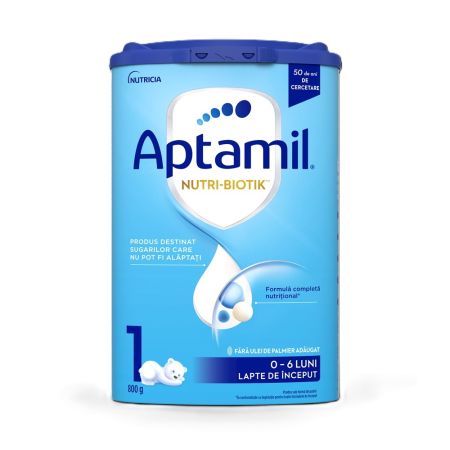 Lapte praf 0-6 luni Nutri-Biotik 1, 800 g, Aptamil