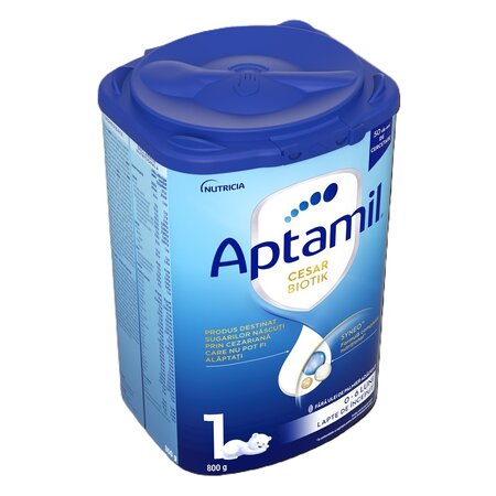 Lapte praf Cesar Biotik 1, 0-6 luni, 800 g, Aptamil 708704